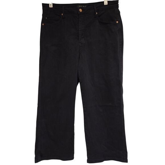 Judy Blue Tummy Control Wide Leg Crop in Dark Navy, Size 15/32, Style 88807 - Picture 2 of 9